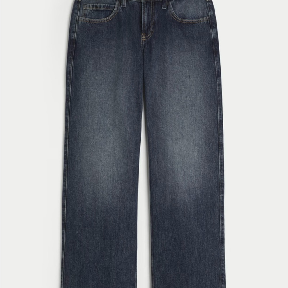 NWT Hollister Low Rise Dark Wash Baggy Jeans